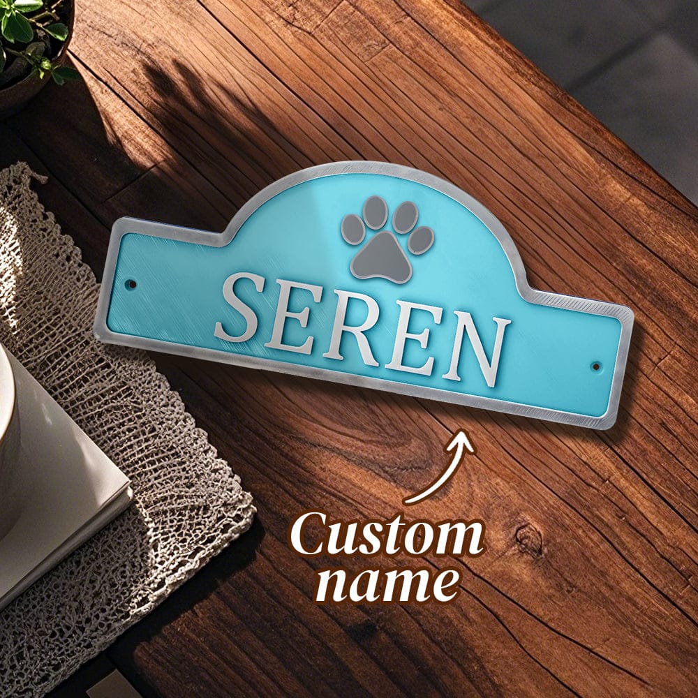 cat memorial door sign personalized name home entry