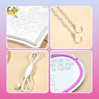 Personalized Mom You Are the Piece That Holds Us Together Neon Mirror Light Puzzle Piece Sign Mother's Day Gifts