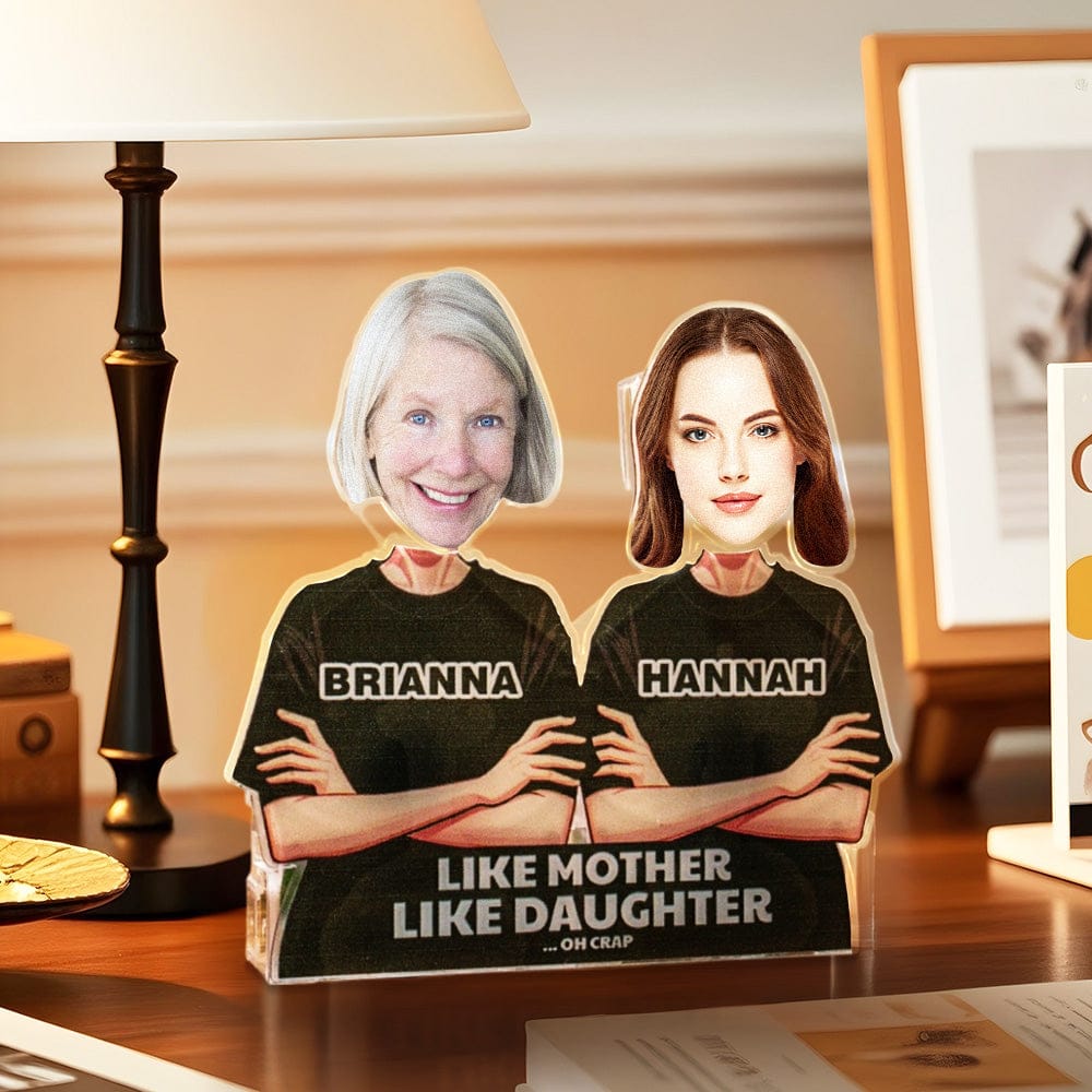 Smile Every Time It Shakes Mother's Day Gifts for Mom - Personalized Face Shaking Head Acrylic Standee for Desk Decor & Funny Surprises