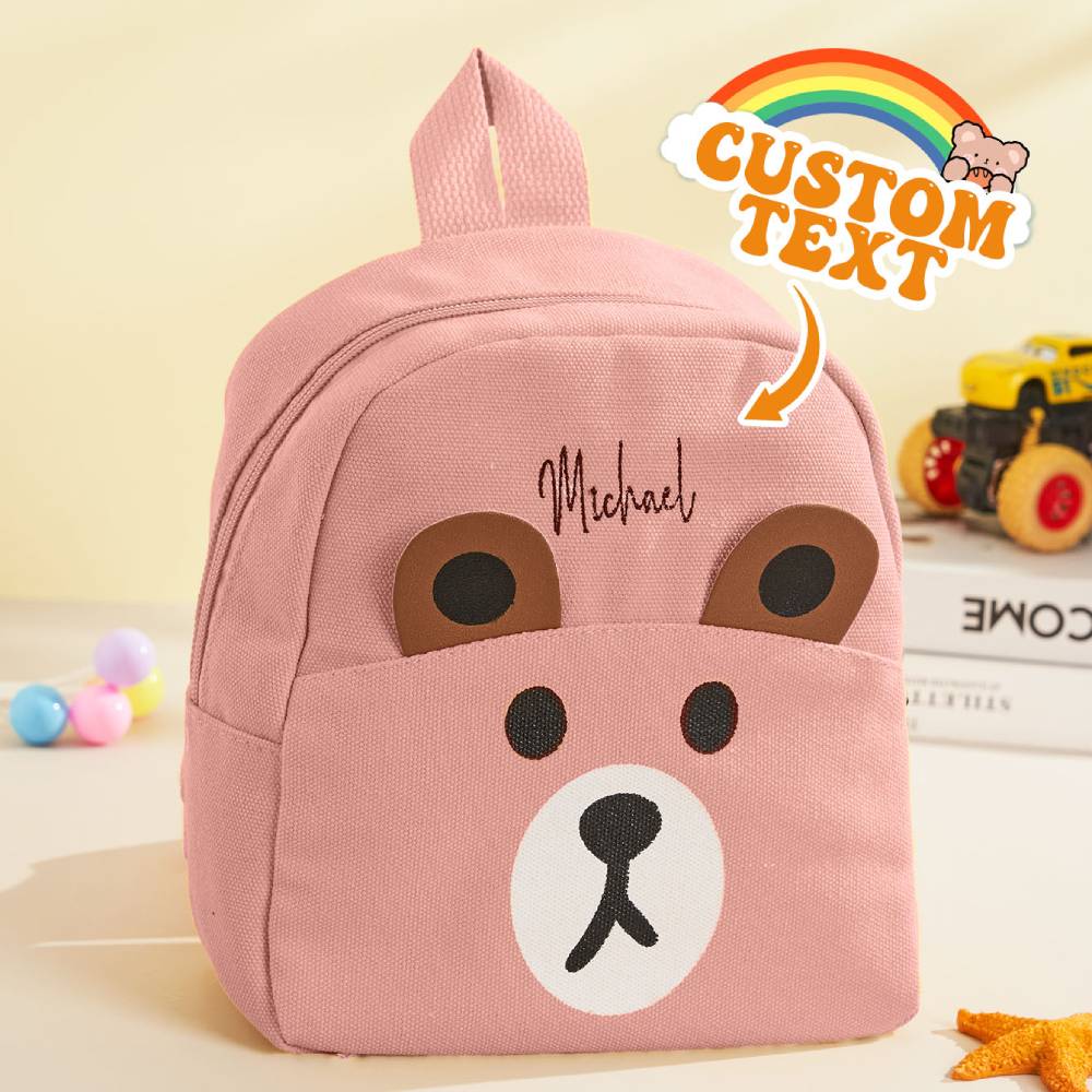 Personalized Name Embroidery Backpack Custom Mini Bear Backpack School Bags Gift for Kids
