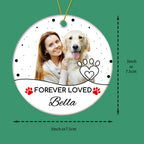 Photo Ornament Meaningful Keepsake Detail Christmas Sympathy Gift for Loss of Dog