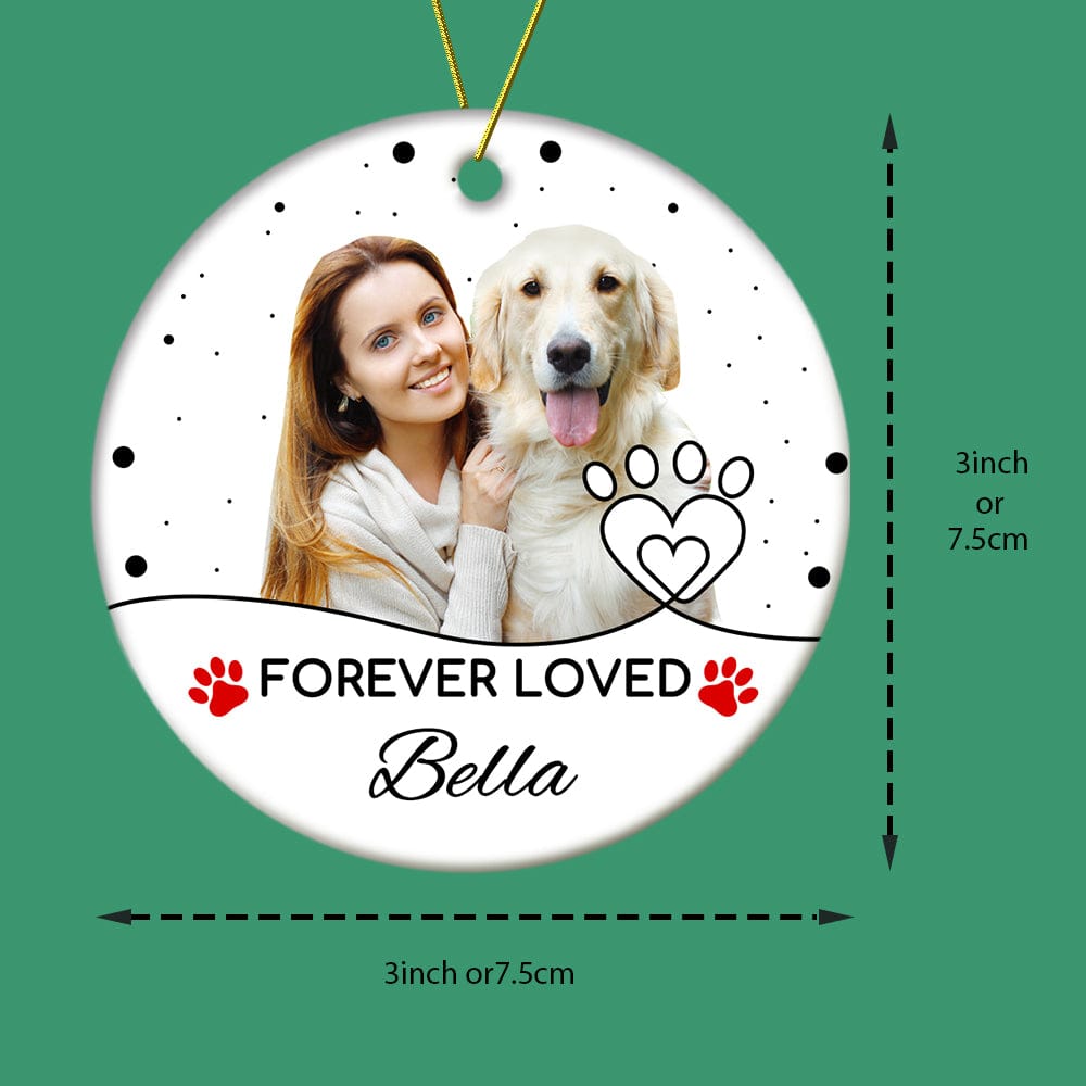 Photo Ornament Meaningful Keepsake Detail Christmas Sympathy Gift for Loss of Dog