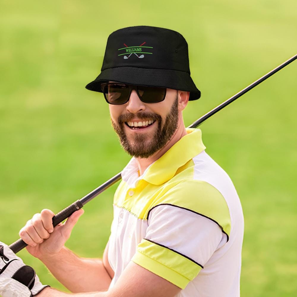 Custom Embroidery Golf Bucket Hat Personalized Name Fisherman Cap Gift for Golf Lover