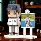 Full Body Customized 1 Person Brick Figures with Photo Baseball Theme Gift Birthday Gift Valentines Gift Father's Day Gift for Ballplayer