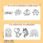 Personalized Square Bamboo Suction Plates with Name Baby Cutlery Gift for Kids