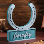 Personalized 3D Horseshoe-shaped Stable Door Name Plate Gift for Horse Lovers Farmers