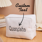 Personalized Waffle Cosmetic Bag Makeup Bag Makeup Organizer Gift for Her