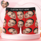 Personalized Big Face Boxer Custom Text Men Underwear Christmas Gift Personalized Photo Funny Valentines Gift
