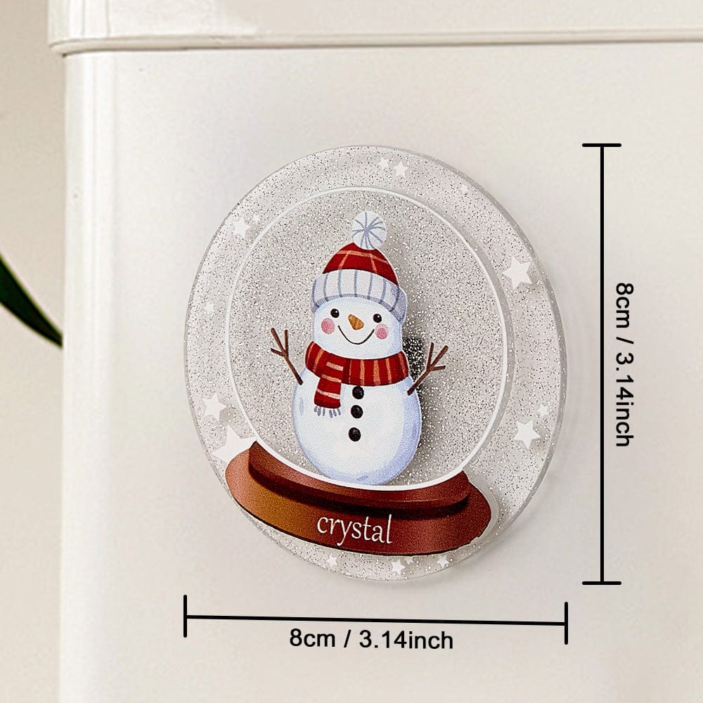 Personalized Christmas Fridge Magnet with Name Snowman Refrigerator Magnet for Christmas Gift