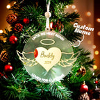 personalized design ornament acrylic remembrance gift gold