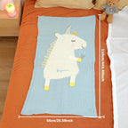 Personalized Knitted Blanket Unicorn Blanket with Embroidered Name Gift for Baby