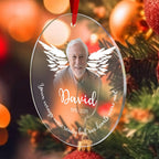 ornament acrylic personalized photo with name remembrance decor