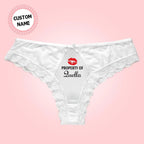 Custom Name Thong Personalized White Lace Sexy Panties