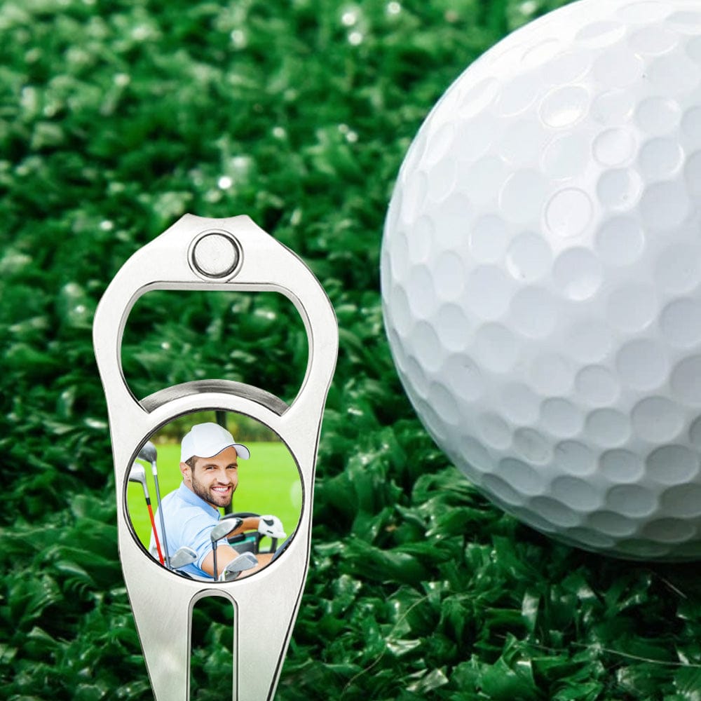 Custom Photo Golf Ball Marker Golf Fork Ball Marker for Golf Practice