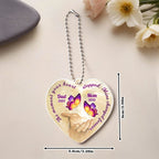 heart motif butterfly ornament personalized photo with custom name remembrance decor