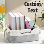 Personalized Name Foldable Script Book Organizer Birthday Gift for Book Lovers
