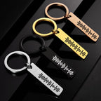 Single Side Engraved Stainless Steel Scannable Code Music Keychain