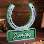 Personalized 3D Horseshoe-shaped Stable Door Name Plate Gift for Horse Lovers Farmers