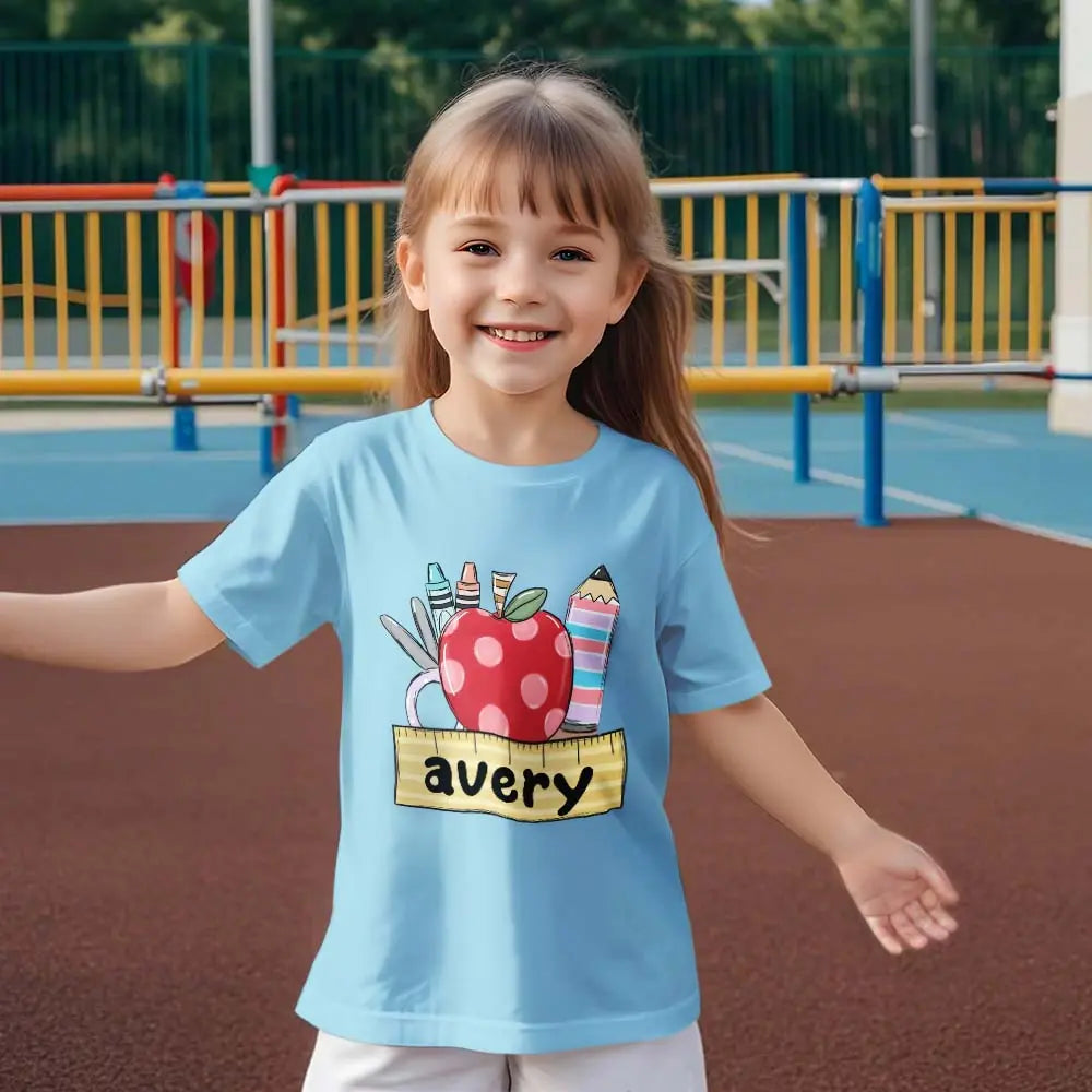 shirt personalized back to school gift for daughter front view