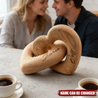 gifts for wife Romantic Couple - Personalized Infinity Heart Sculpture detail 2