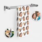 Personalized Multiple Faces Towel Custom Funny Towel
