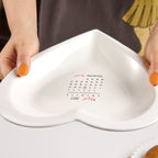 Custom Date Ceramic Plate Personalized Heart Shaped Dinner Plate