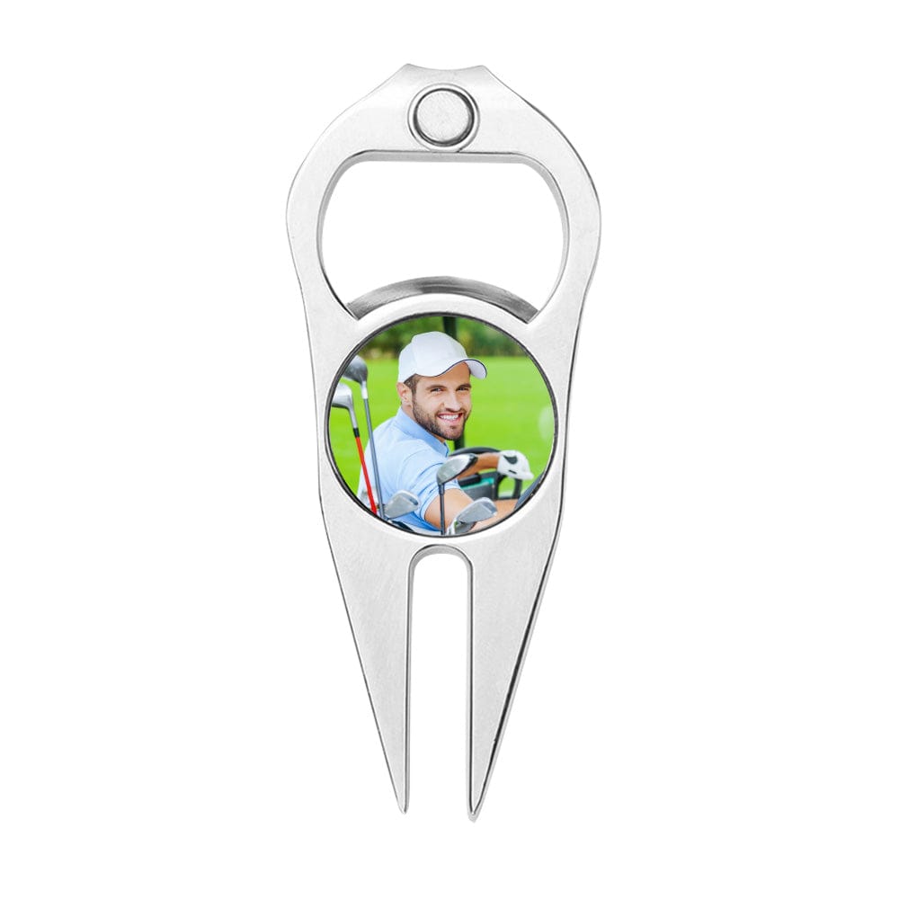 Custom Photo Golf Ball Marker Golf Fork Ball Marker for Golf Practice