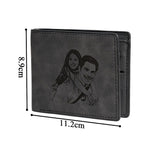 Personalized Photo & Message Wallet – Custom Engraved PU Leather Wallet Birthday Gift Father's Day Gift Christmas Gift