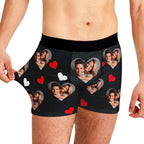 Custom Men's Boxer Shorts Avatar Heart Shaped Underwear