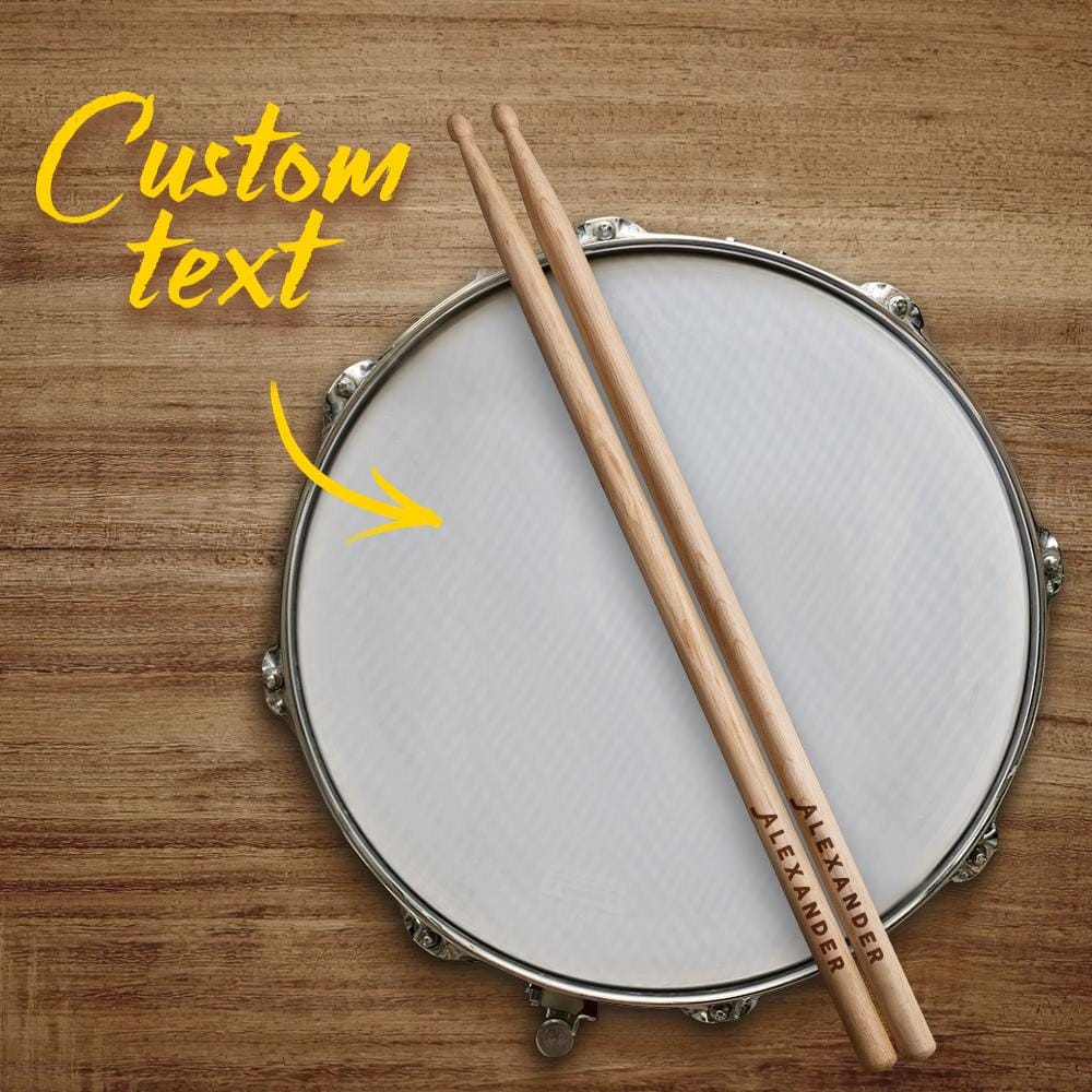 Custom Engraved Drumsticks for Drummer