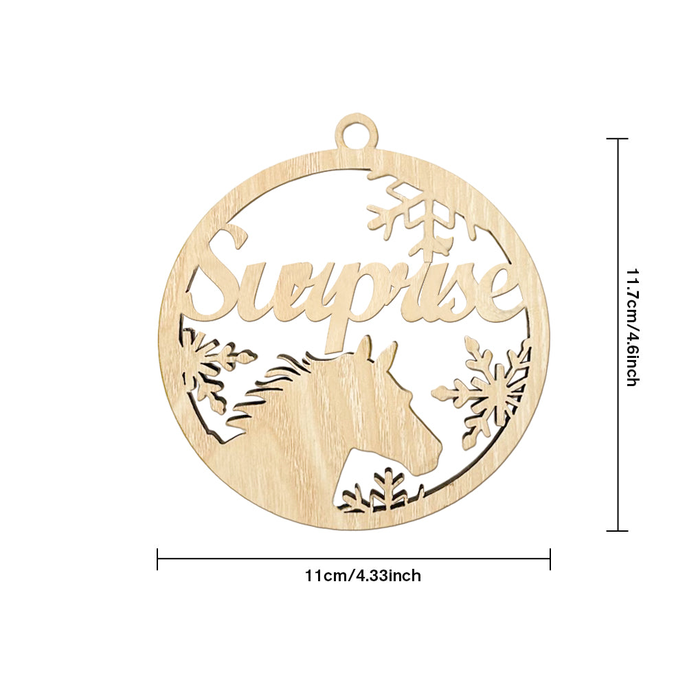 Customized Christmas Tree Ornament Hanging Decoration with Horse