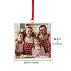 Personalized Building Brick Puzzle Photo Block Christmas Ornament