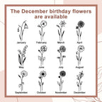 gifts for wife Forever Together - Unique Memento - Name Birth Flower Wallet Card Holder Birthday Gift for her - gifts for wif