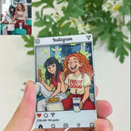 Custom Cartoon Photo Glitter Acrylic Fridge Magnet INS Style Personalized Gift