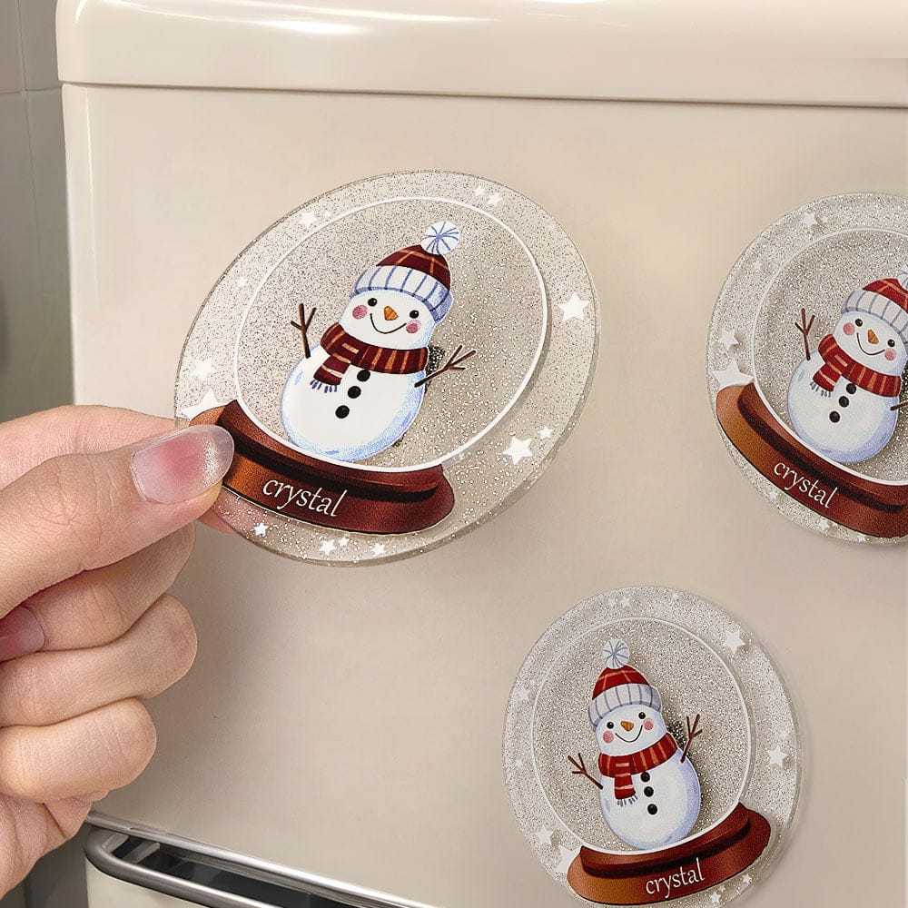 Personalized Christmas Fridge Magnet with Name Snowman Refrigerator Magnet for Christmas Gift