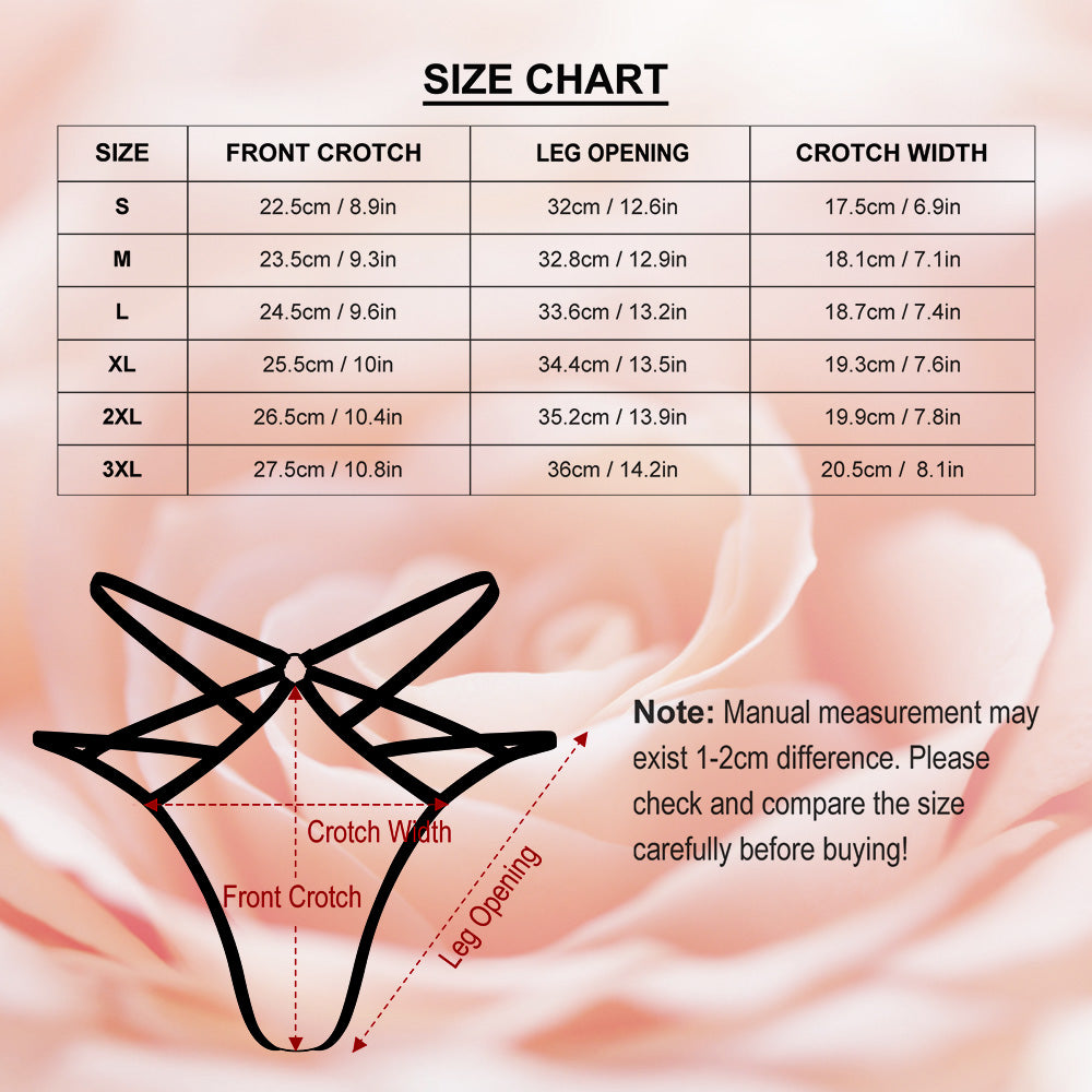 Custom Face Thong Women's Custom Printed Face Sexy Funny Thong