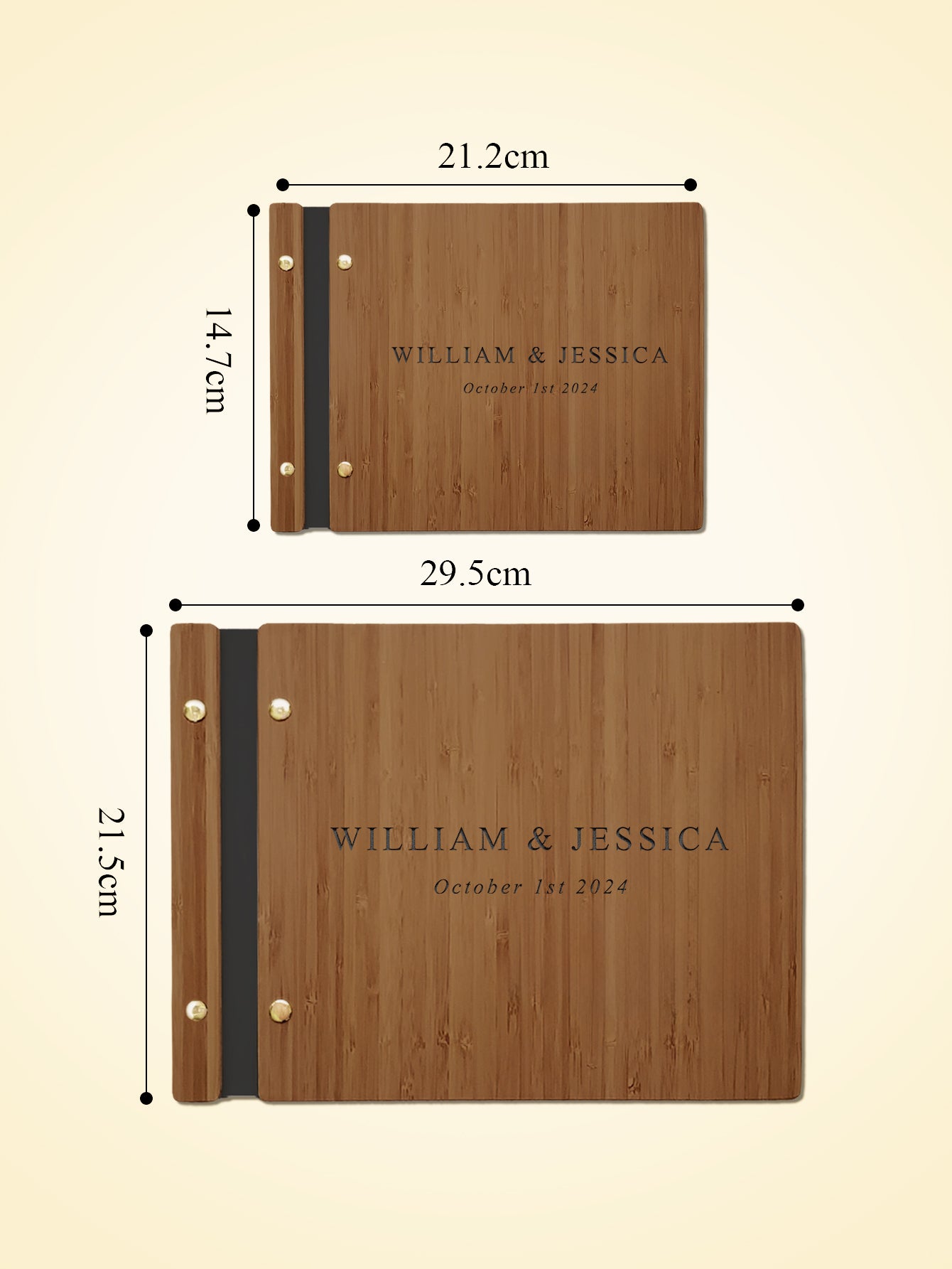 Custom Engraved Wooden Wedding Guest Books