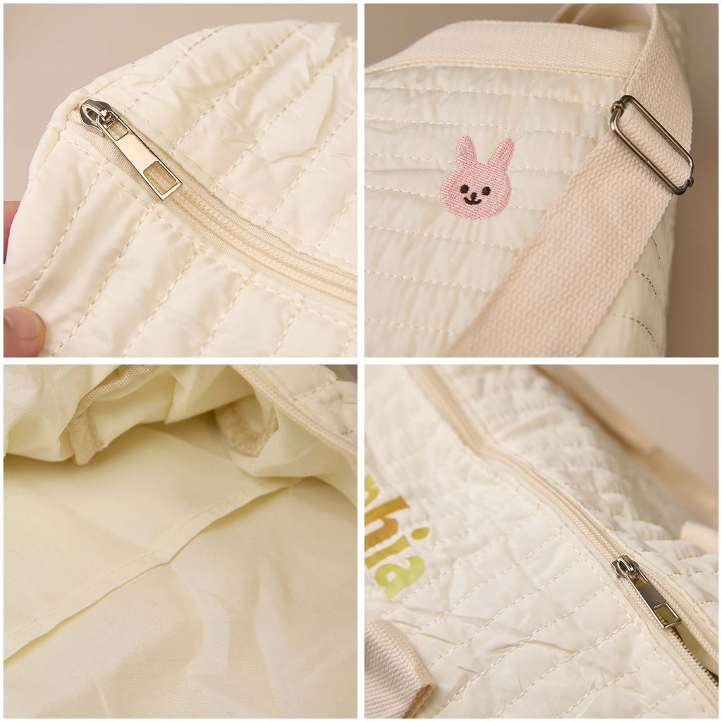 Personalized Cute Rabbit Bear Large Capacity Multiple Compartments Baby Hospital Bag Pregnancy Gift for Her