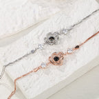 Personalized Heart-shaped Love Projection Bracelet 925 Sterling Silver