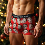 Personalized Big Face Boxer Custom Text Men Underwear Christmas Gift Personalized Photo Funny Valentines Gift