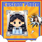 Personalized Brick Figure Fridge Magnets Pink Photo Stickers DIY Gift Fridge Magnets Gifts For Girlfriend Boyfriend Valentines Day