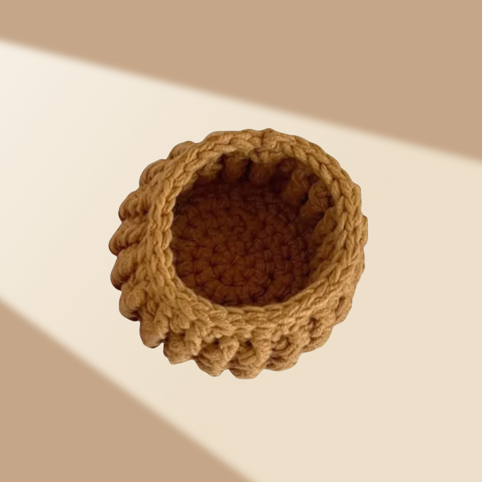 Handmade Crochet Mini Flower Basket without Flowers Gift for Her