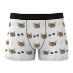 Custom Cat Face Boxer Shorts Men's Boxer Briefs
