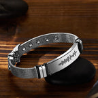 custom engraved scannable code feature bracelet gift for boyfriend