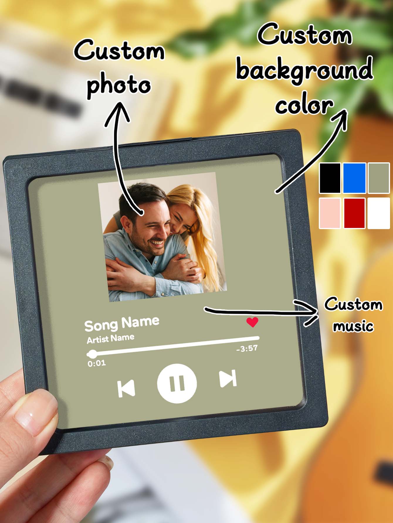 Personalized Photo Music Fridge Magnet for Unique Home Decor