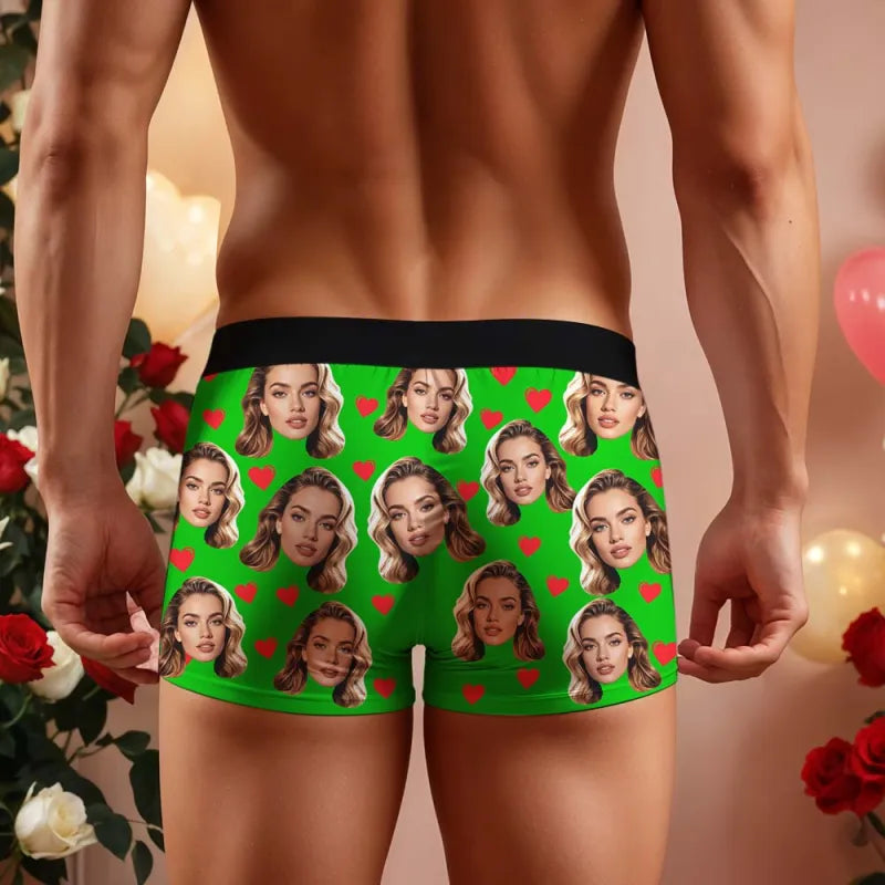 Personalized Face Boxer I Sucked It So It's Mine Men Underwear without Custom Belt Text Christmas Gift Personalized Photo Valentines Gift