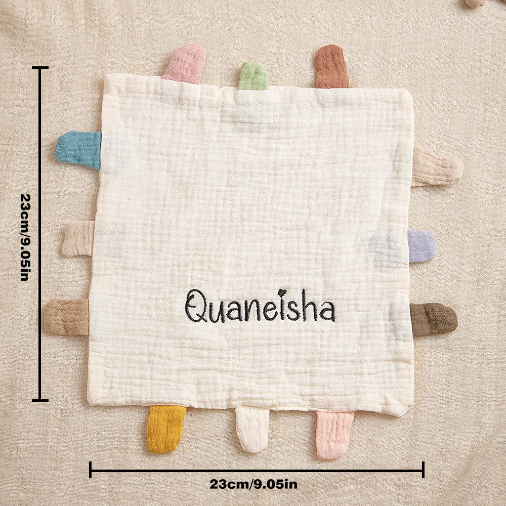Personalized Soothe Towel Bibs Soft Sleeping Towel with Embroidered Name Gifts for Baby