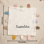 Personalized Soothe Towel Bibs Soft Sleeping Towel with Embroidered Name Gifts for Baby