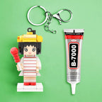 bag charm personalized gift for daughter front view