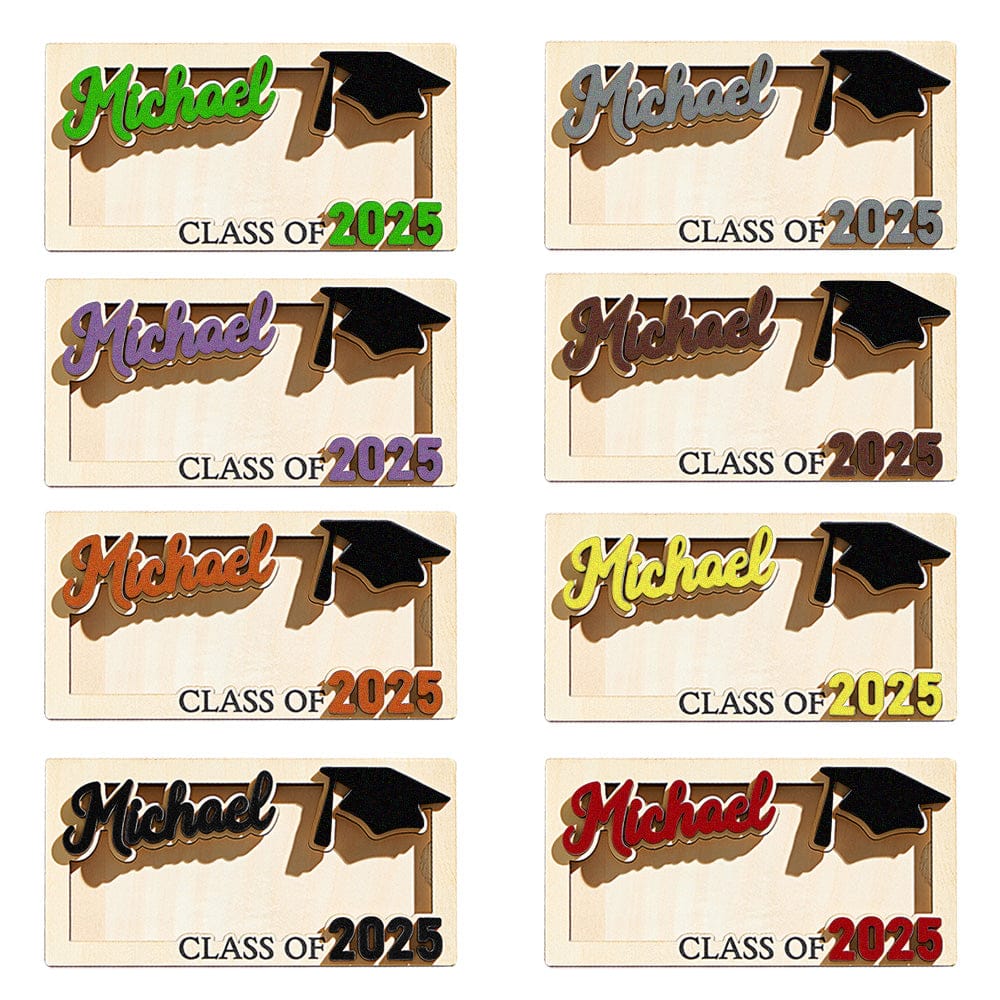 Custom Name & Text Graduation Money Holder Wooden Keepsake Graduation Gift